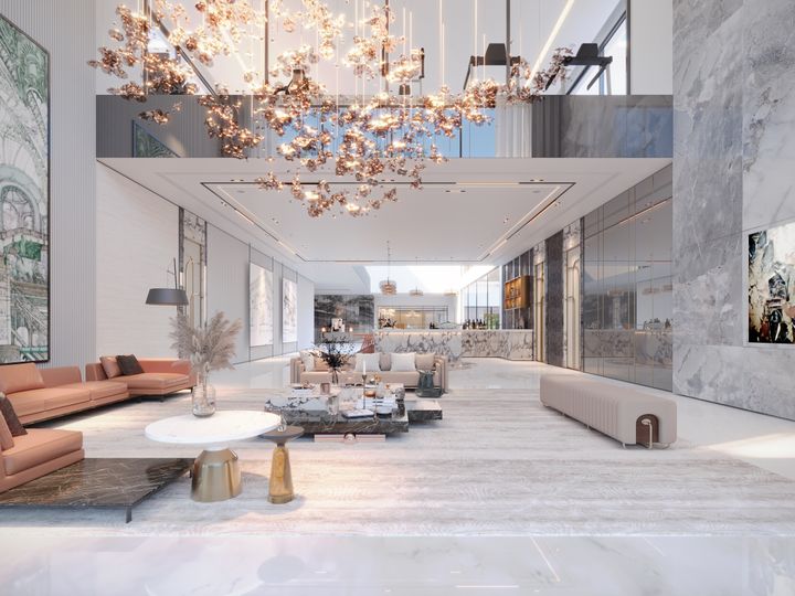 Luxury villa living room